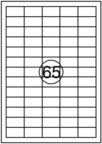 Etiket Quantore 38X21.2mm 975 stuks