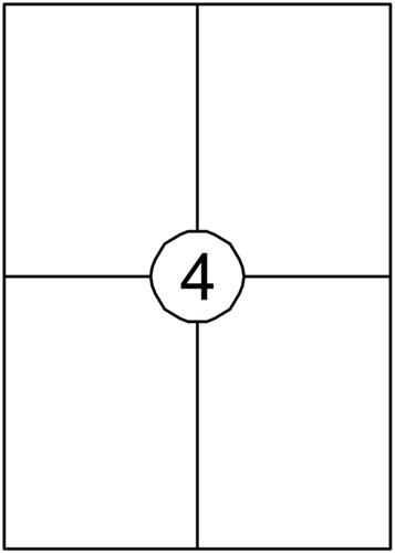 Etiket Quantore 105x148mm 400 stuks