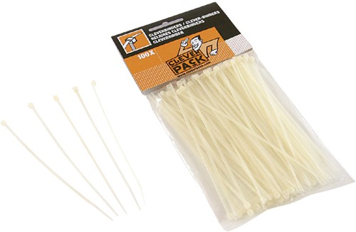 Inbindstrip CleverPack cleverbinder kabel 10/20cm wit 100 stuks-3
