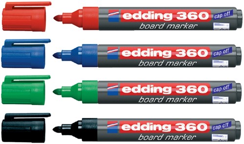 Viltstift edding 360 whiteboard rond 1.5-3mm rood-3