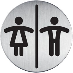 Infobord pictogram Durable 4920 toileten D/H rond 83Mm