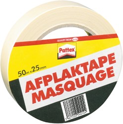 Afplaktape Pattex 25mmx50m creme