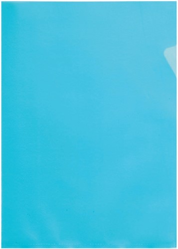 Insteekmap L-model Quantore A4 PP 0.12mm blauw 25 stuks-1