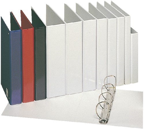 Presentatieringband Esselte panorama A4 4-rings D-mechaniek 30mm PP wit-3