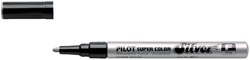 Viltstift PILOT Super Color lakmarker fijn zilver