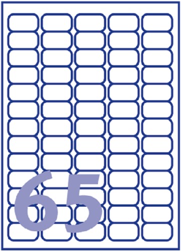 Etiket Avery L7551-25 38.1x21.1mm transparant 1625 etiketten-2