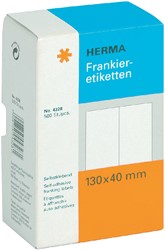 Frankeeretiket HERMA 4328 dubbel 130x40mm 500stuks