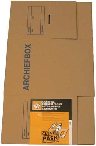 Archiefdoos CleverPack voor ordners 400x320x292mm pak à 4 stuks-2