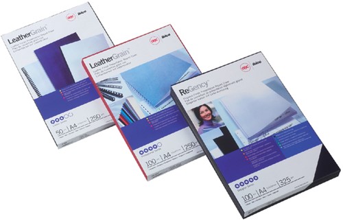 Voorblad GBC A4 lederlook groen 100 stuks-2