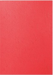 Voorblad GBC A4 lederlook rood 100stuks