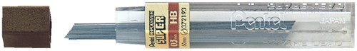 Potloodstift Pentel HB 0.3mm zwart koker à 12 stuks