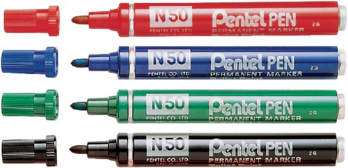 Viltstift Pentel N50 rond 1.5-3mm zwart-2