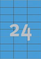 Etiket Avery Zweckform 3449 70x37mm blauw 2400stuks-2