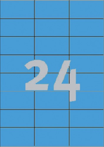 Etiket Avery Zweckform 3449 70x37mm blauw 2400stuks-2