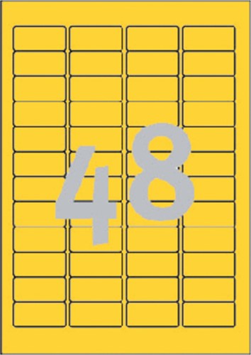 Etiket Avery L6041-20 45.7x21.2mm geel 960 etiketten-3
