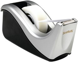 Plakbandhouder Scotch C60 zilver + 1rol magic tape 19mmx33m