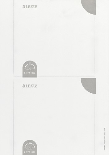 Rug-insteekkaart Leitz breed 56x190mm wit 100 stuks-1