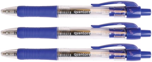 Gelschrijver Quantore grip drukknop 0.7mm blauw-1