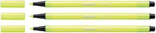 Viltstift STABILO Pen 68/024 medium neon geel