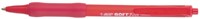 Balpen Bic soft feel grip clic medium rood