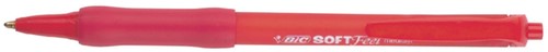 Balpen Bic soft feel grip clic medium rood