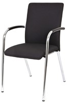 Bezoekersstoel Van Hilten Huislijn BG23 - Oasis Zwart (9111)