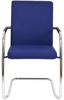 Bezoekersstoel Van Hilten Huislijn BG24 - Oasis Blauw (9212) - Kunststof Vloerglijder met vilt (voor harde ondergrond)-2
