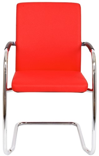 Bezoekersstoel Van Hilten Huislijn BG24 - Oasis Rood (9555) - Geen Vloerglijder-2
