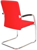 Bezoekersstoel Van Hilten Huislijn BG24 - Oasis Rood (9555) - Kunststof Vloerglijder met vilt (voor harde ondergrond)-3