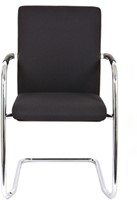 Bezoekersstoel Van Hilten Huislijn BG24 - Oasis Zwart (9111) - Geen Vloerglijder-2