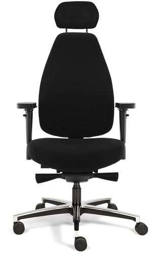 Bureaustoel Bio Seat X HR, tot 160kg, met drukverlagende zitting en instelbaar mechaniek, Stof Mirage Zwart -2