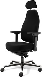 Bureaustoel Bio Seat X HR met drukverlagende zitting en instelbaar mechaniek, Stof Mirage Zwart 651