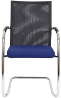 Bezoekersstoel Van Hilten Huislijn BN24 - Oasis Blauw (9212) - Kunststof Vloerglijder met vilt (voor harde ondergrond)-2