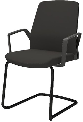 Bezoekersstoel Interstuhl Buddy 550B zwart / zwart stof Era