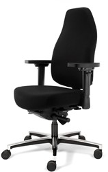 Bureaustoel Bio Seat X met drukverlagende zitting en instelbaar mechaniek, Stof Mirage Zwart