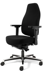 Bureaustoel Bio Seat X, tot 200kg, met drukverlagende zitting en instelbaar mechaniek, Stof Mirage Zwart