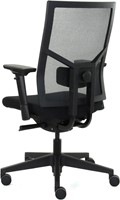 Bureaustoel Van Hilten Edition met Comfort Zitting zwart en Netbespanning rugleuning, zwart voetkruis-2