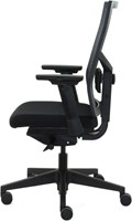 Bureaustoel Van Hilten Edition met Comfort Zitting zwart en Netbespanning rugleuning, zwart voetkruis-3