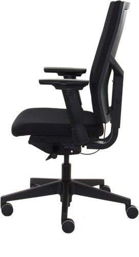 Bureaustoel Van Hilten Edition met Comfort Zitting en Rugleuning zwart, zwart voetkruis -2