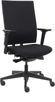 Bureaustoel Van Hilten Edition met Comfort Zitting en Rugleuning zwart, zwart voetkruis 