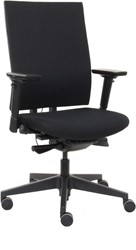 Bureaustoel Van Hilten Edition met Comfort Zitting en Rugleuning zwart, zwart voetkruis 