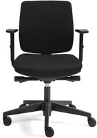 Bureaustoel Basic Plus zitting en rug in zwarte stof-2