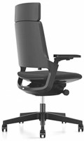 Bureaustoel Se7en Movy met hoge rugleuning zwart/zwart met NPR armlegger - multifunctionele wielen-3