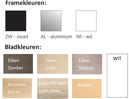 Opstelling tafel serie 55 180X80cm inclusief aanbouwblad en ladenblok-3