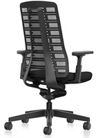 Bureaustoel Interstuhl Pure met 3D zitbeweging en netbespanning PU213 antraciet / antraciet-3