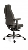 Bureaustoel Bio Seat X, tot 200kg, met drukverlagende zitting en instelbaar mechaniek, Wolvilt Middengrijs-2