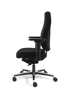 Bureaustoel Bio Seat X, tot 200kg, met drukverlagende zitting en instelbaar mechaniek, Wolvilt Middengrijs-3