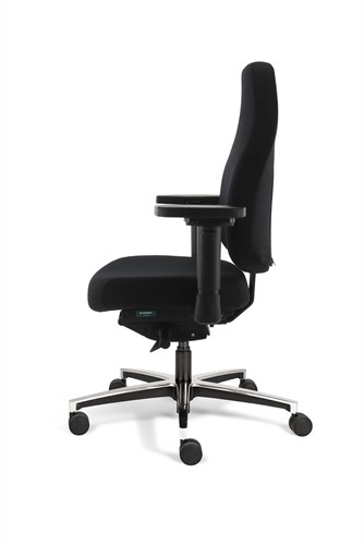 Bureaustoel Bio Seat X met drukverlagende zitting en instelbaar mechaniek, Stof Mirage Zwart-3