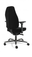 Bureaustoel Bio Seat X, tot 200kg, met drukverlagende zitting en instelbaar mechaniek, Stof Mirage Zwart-2