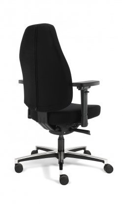 Bureaustoel Bio Seat X, tot 200kg, met drukverlagende zitting en instelbaar mechaniek, Stof Mirage Zwart-2